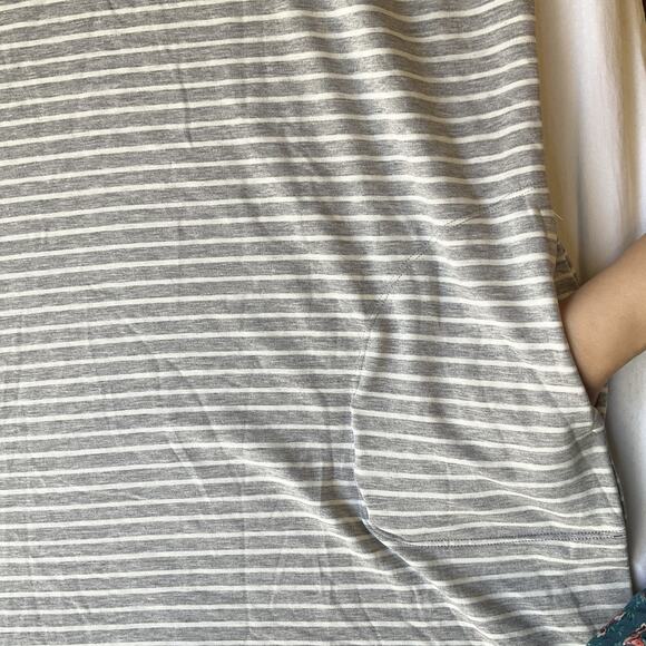 32 Degrees Cool Women Dress XL Grey Striped Tank Dress Sleeveless Knee Length - Picture 6 of 10